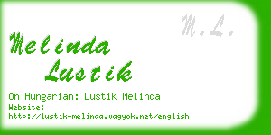 melinda lustik business card
